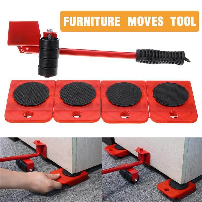 Furniture mover 5-in-1 Heavy Furniture Mover Tool Set with Lifter & 360° Rollers